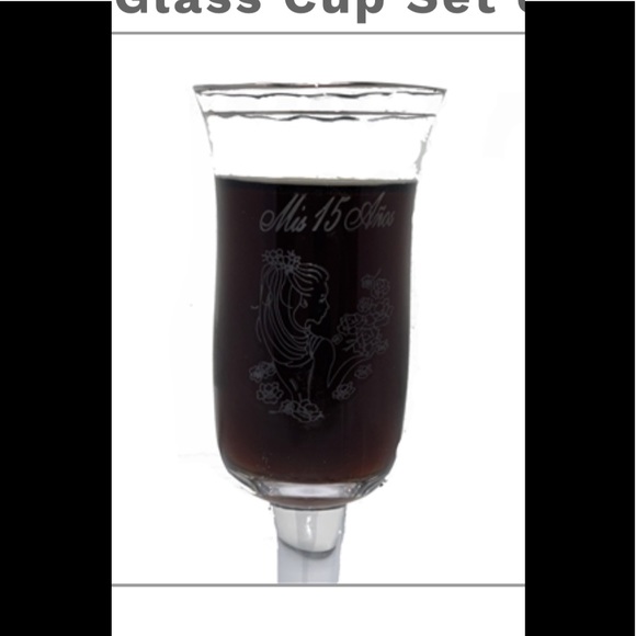 Spiral "Mis Quince Años" Glass Cup Set of 2. - Picture 10 of 10
